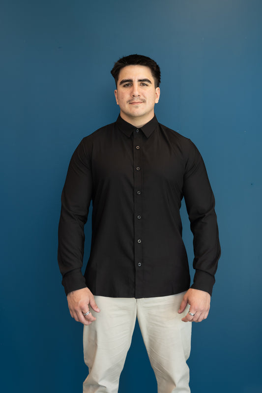 The Perfect Button Up Black
