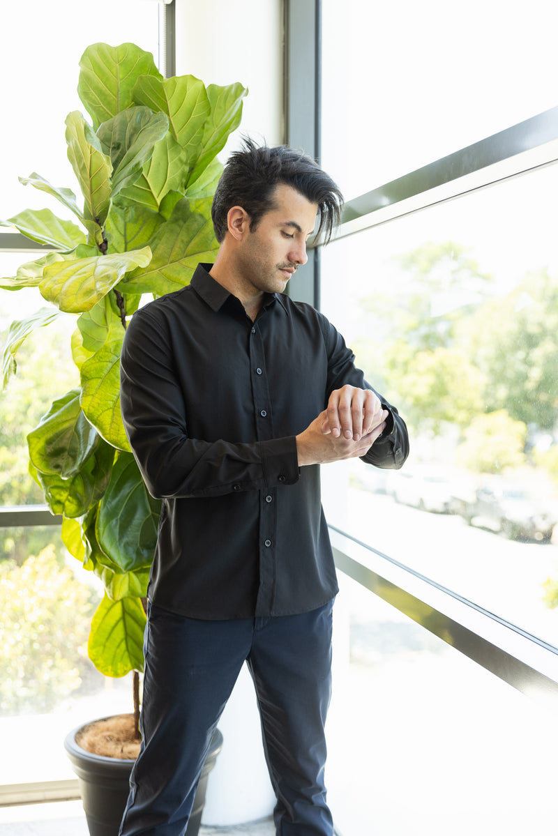 The Perfect Button Up Black
