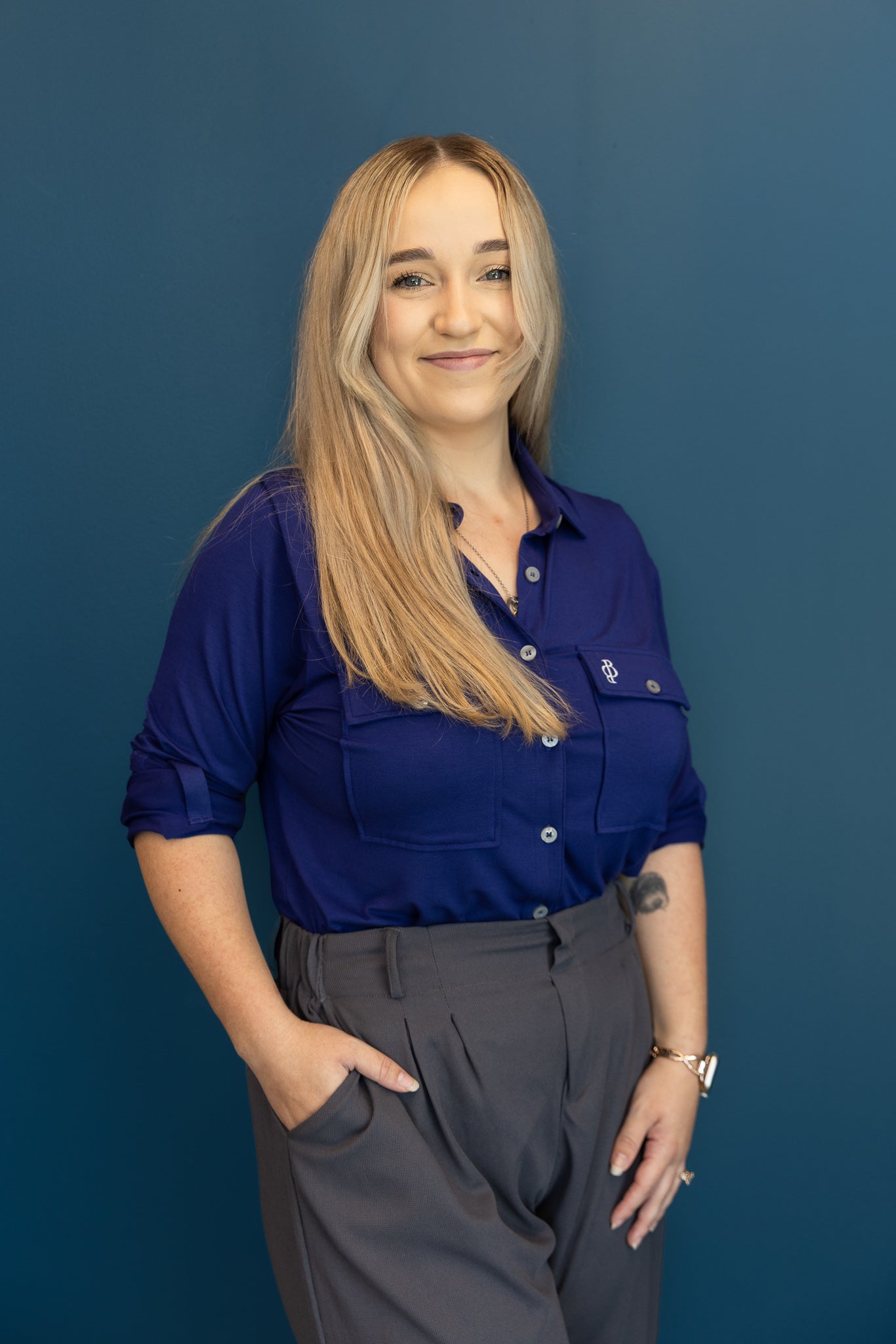 Relaxed Fit Button Up Black