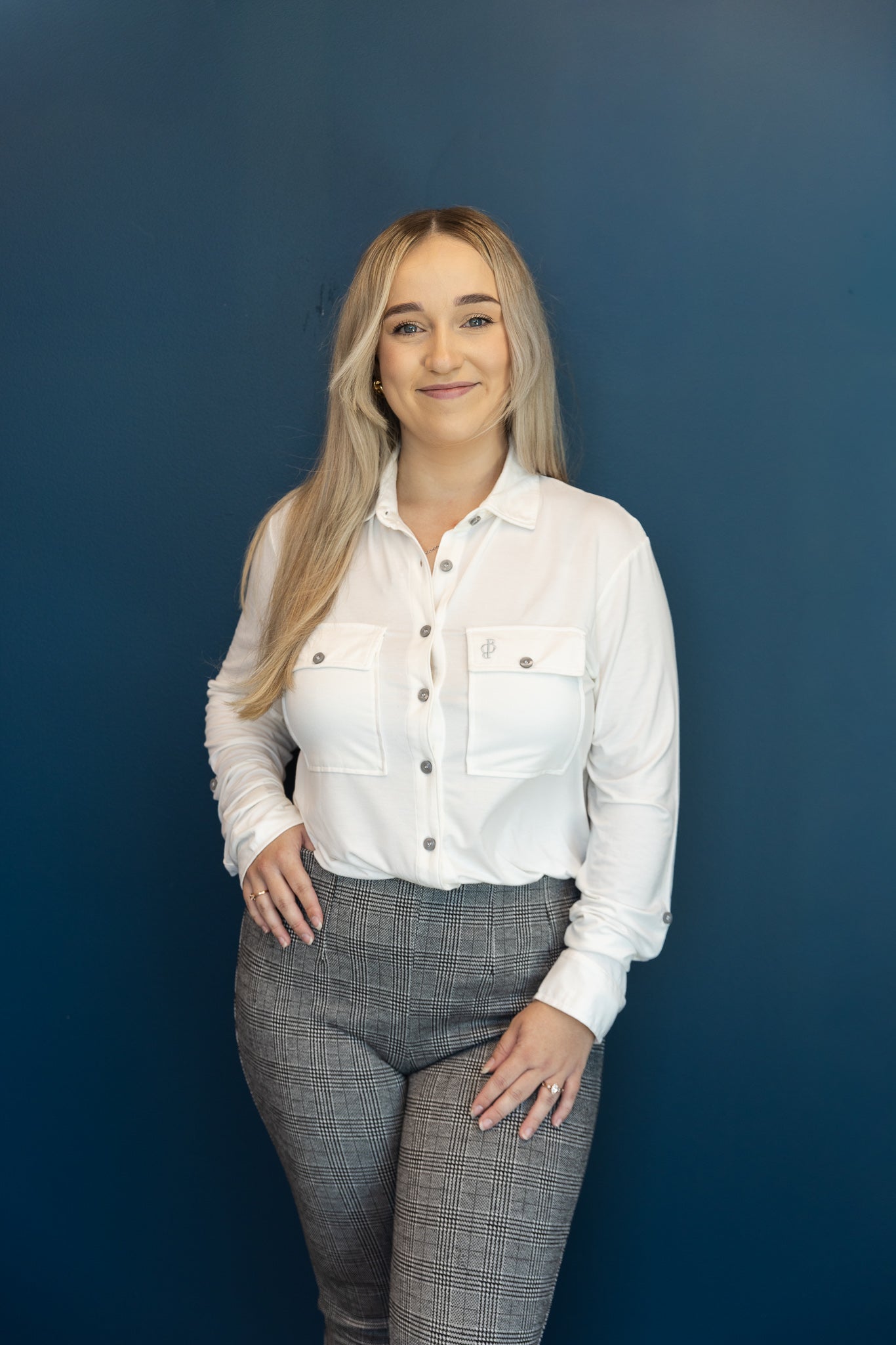 Relaxed Fit Button Up Navy