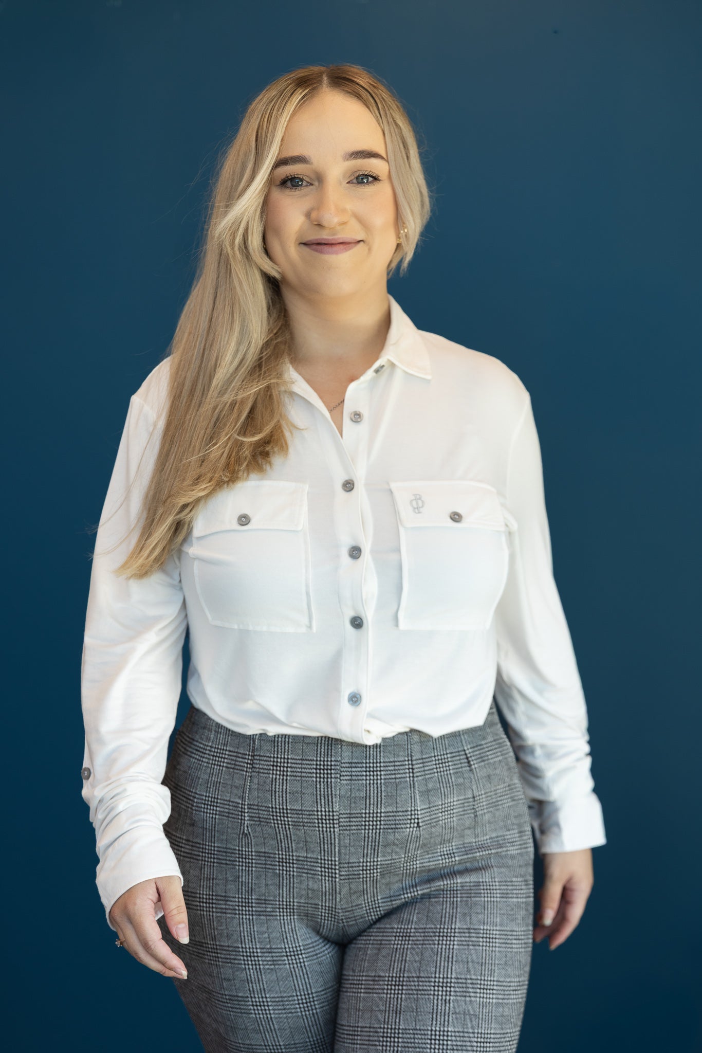 Relaxed Fit Button Up Black