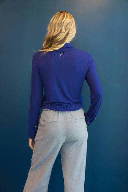 Relaxed Fit Button Up Navy