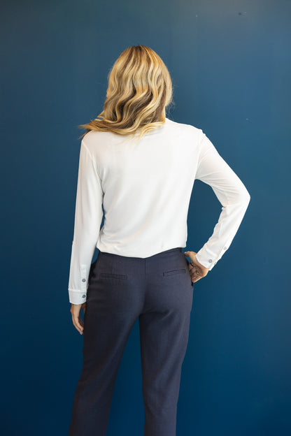 Relaxed fit Button Up White