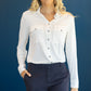 Relaxed fit Button Up White