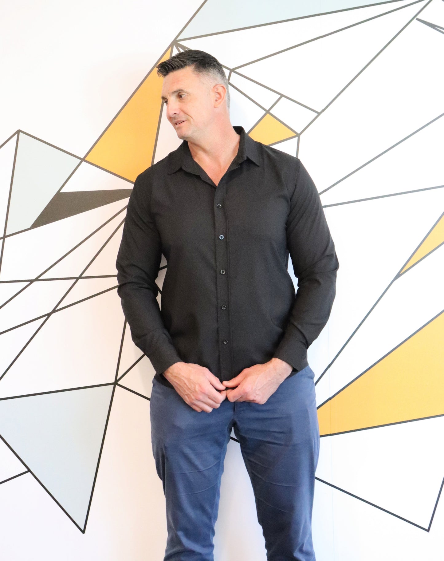 Perfect Button Up long sleeve Black