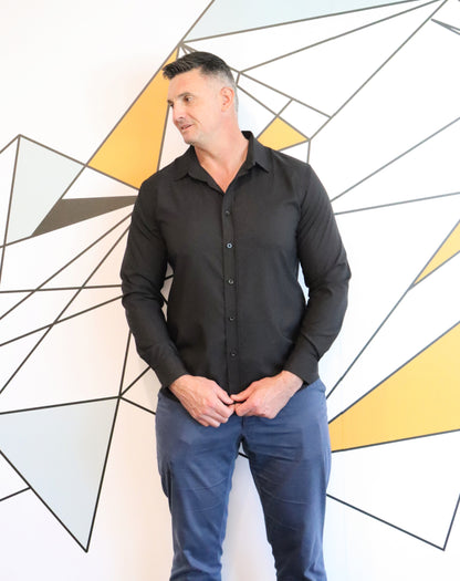 The Perfect Button Up Black