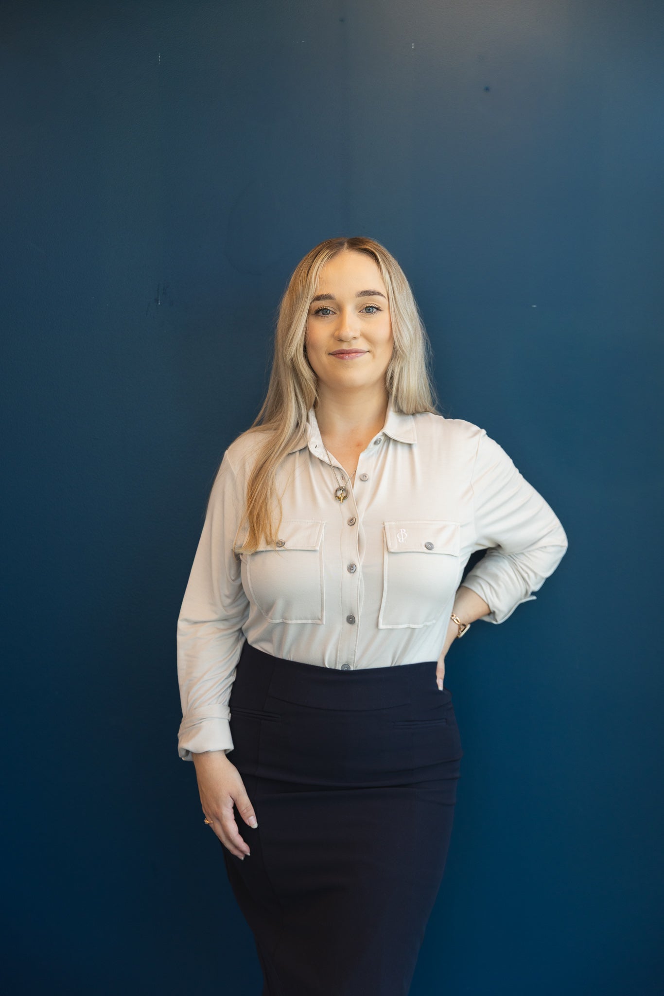 Relaxed Fit Button Up Grey