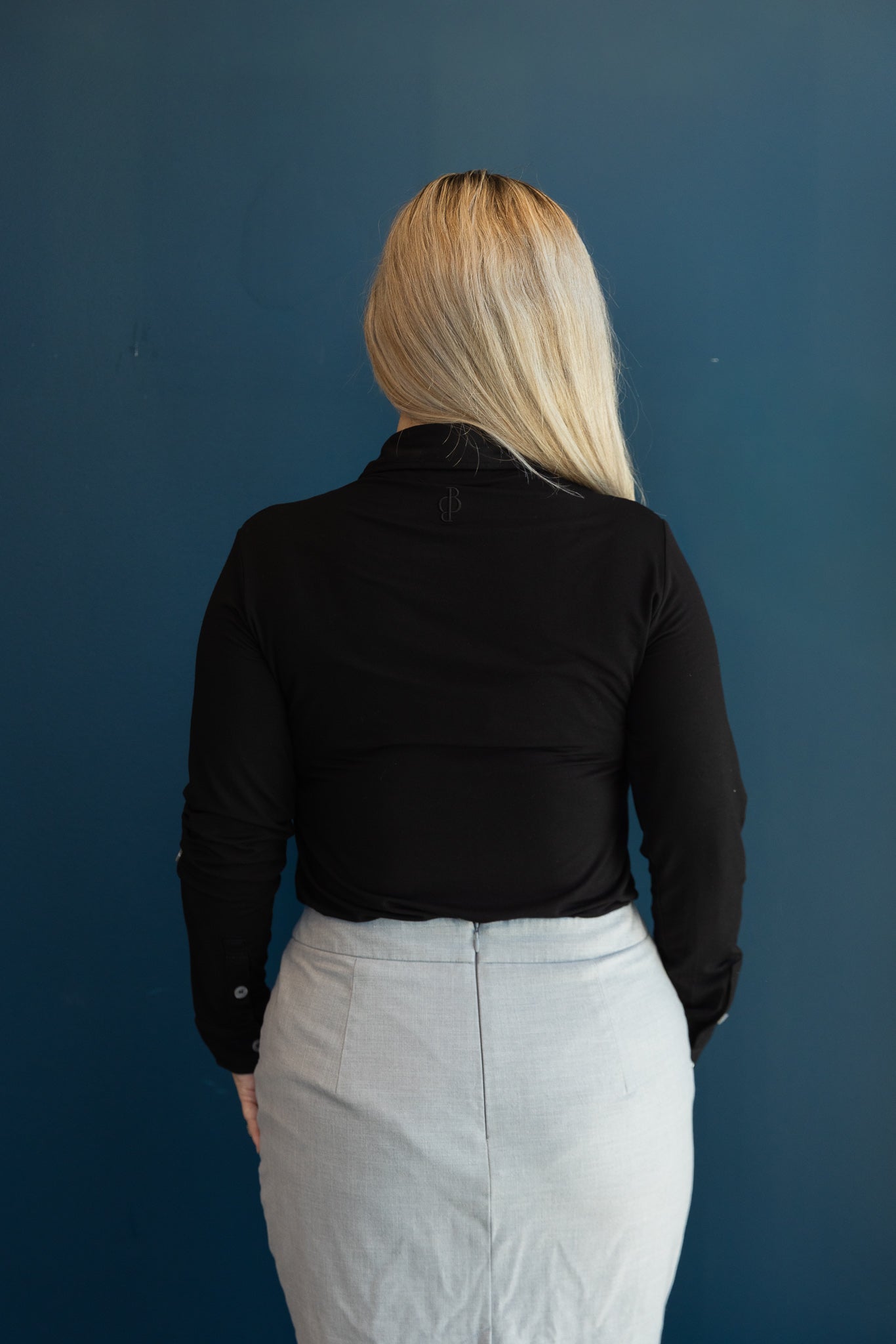 Relaxed Fit Button Up Black