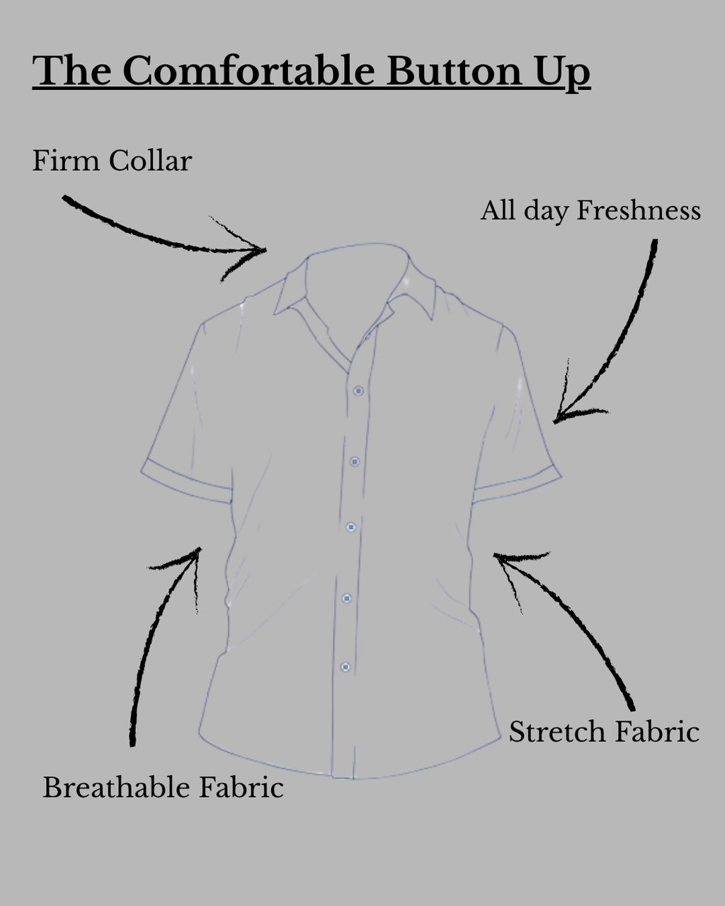 Comfortable Button Up short sleeve White