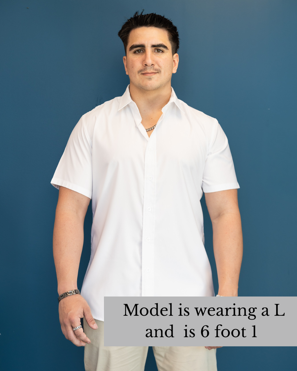 Comfortable Button Up short sleeve White