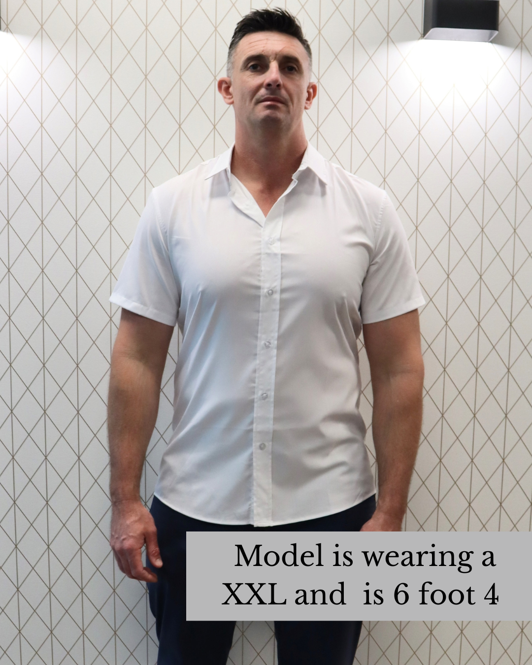 Comfortable Button Up short sleeve White