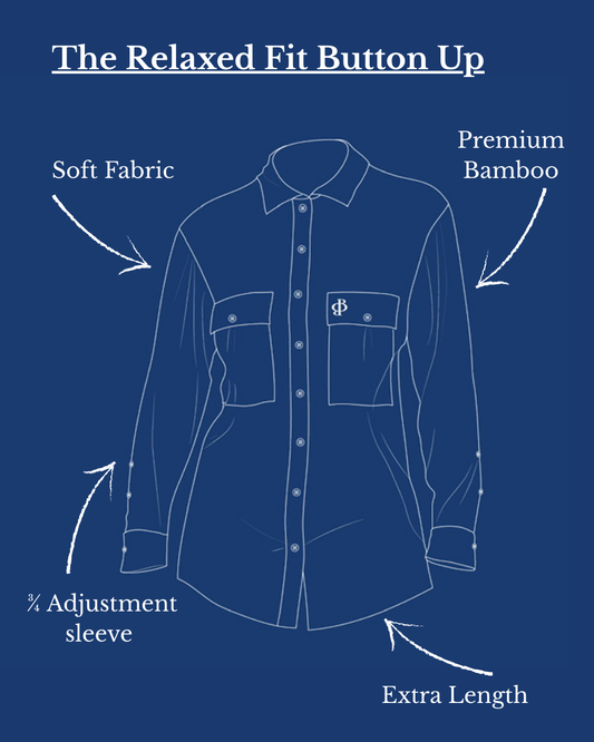 Relaxed Fit Button Up Navy