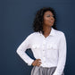 Relaxed fit Button Up White